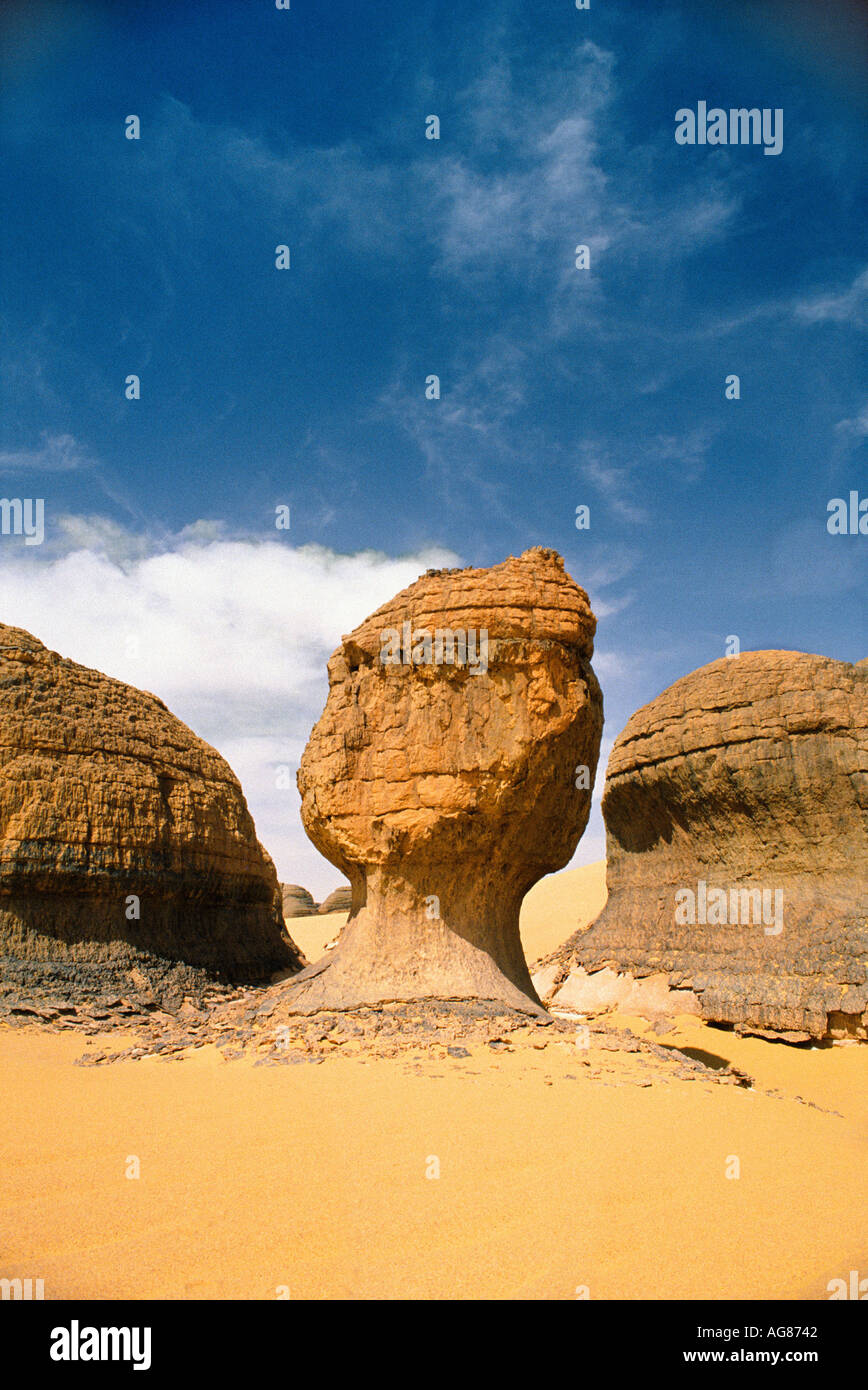 Fossilized sand in the Sahara Desert Stock Photo