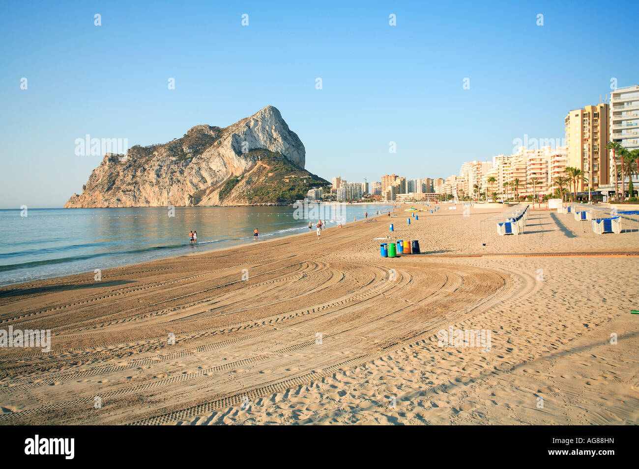 The Rock La Fossa Beach Calpe Alicante Spain Stock Photo