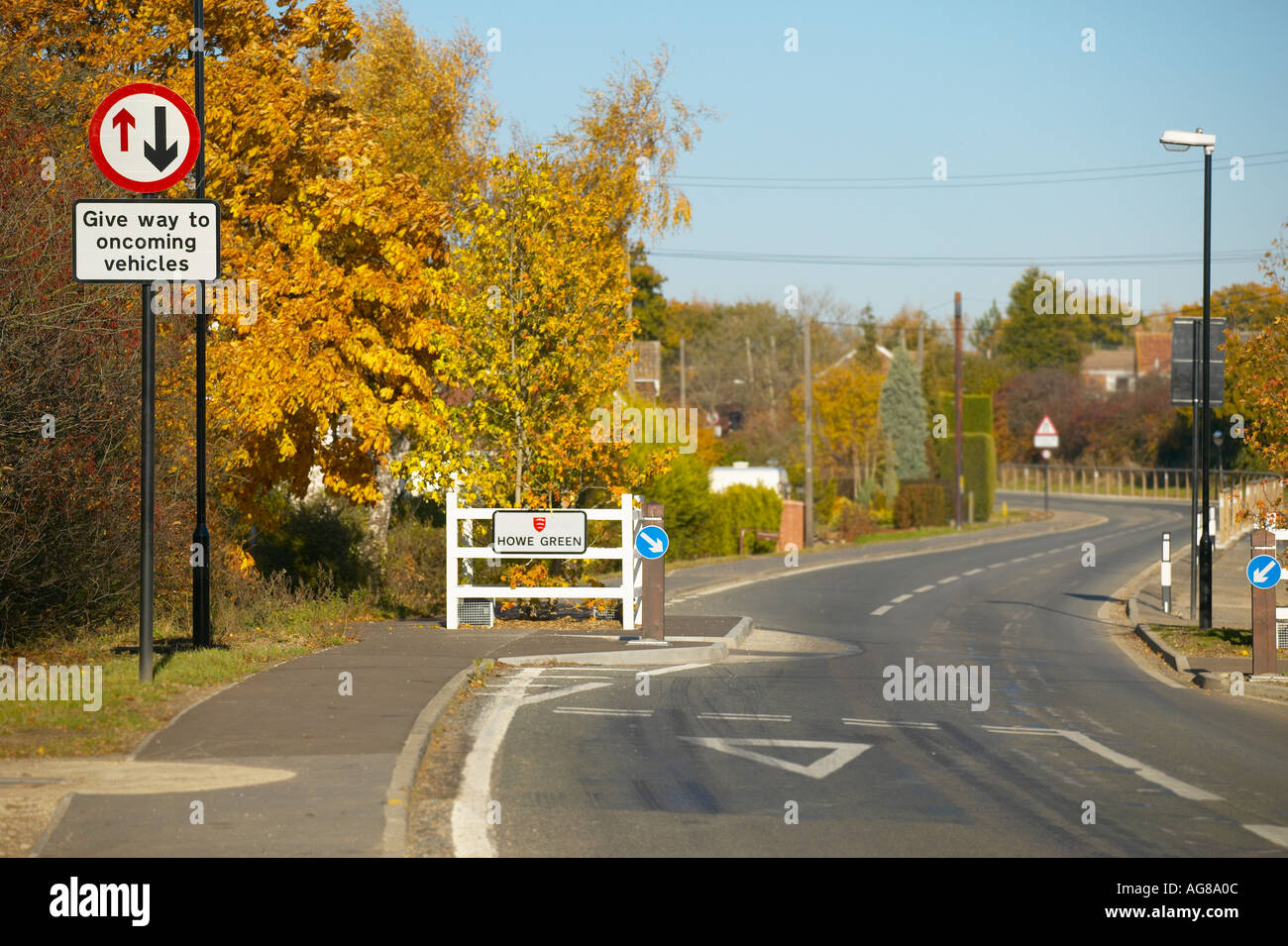 Traffic calming A130 Howe Green Chelmsford Essex Stock Photo
