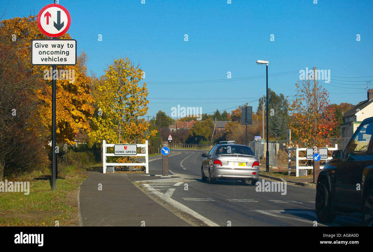 Traffic calming A130 Howe Green Chelmsford Essex Stock Photo