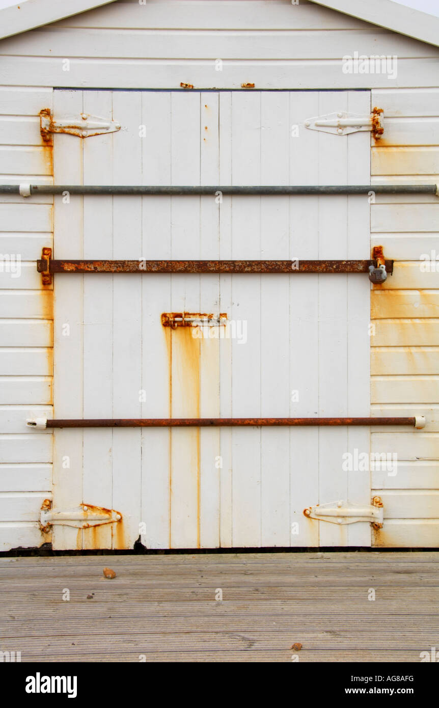 Beach huts on Lancing seafront Stock Photo Alamy