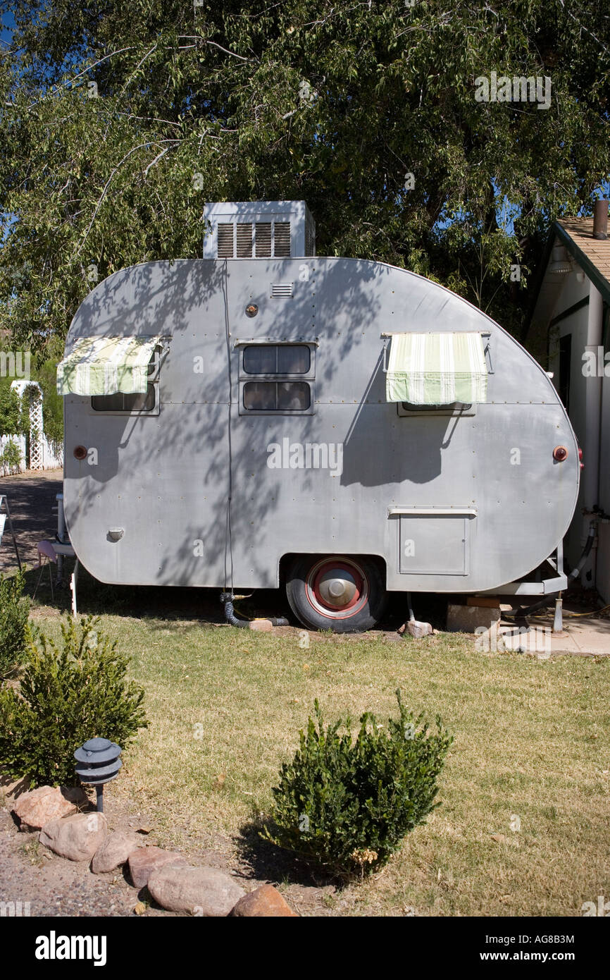 Homemade Trailer Shady Dell RV Park Bisbee Arizona Stock Photo Alamy