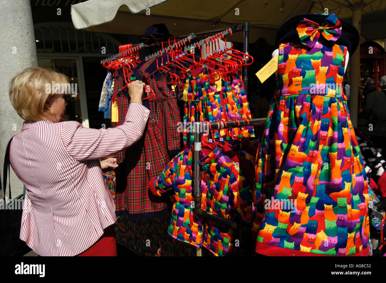 Shopping for children's clothes, England UK Stock Photo Alamy