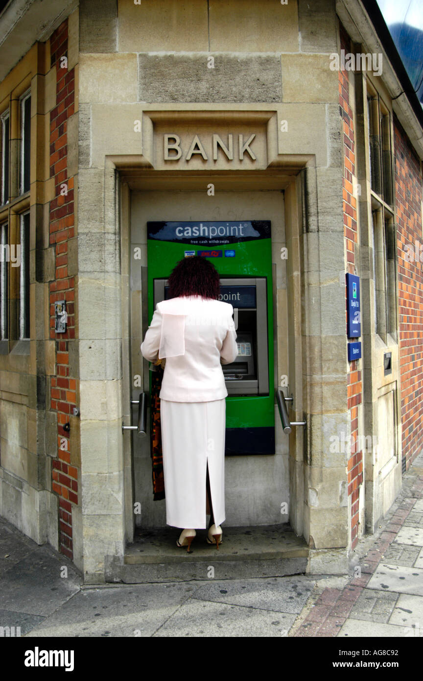 Lloyds TSB cashpoint machine London England UK Stock Photo