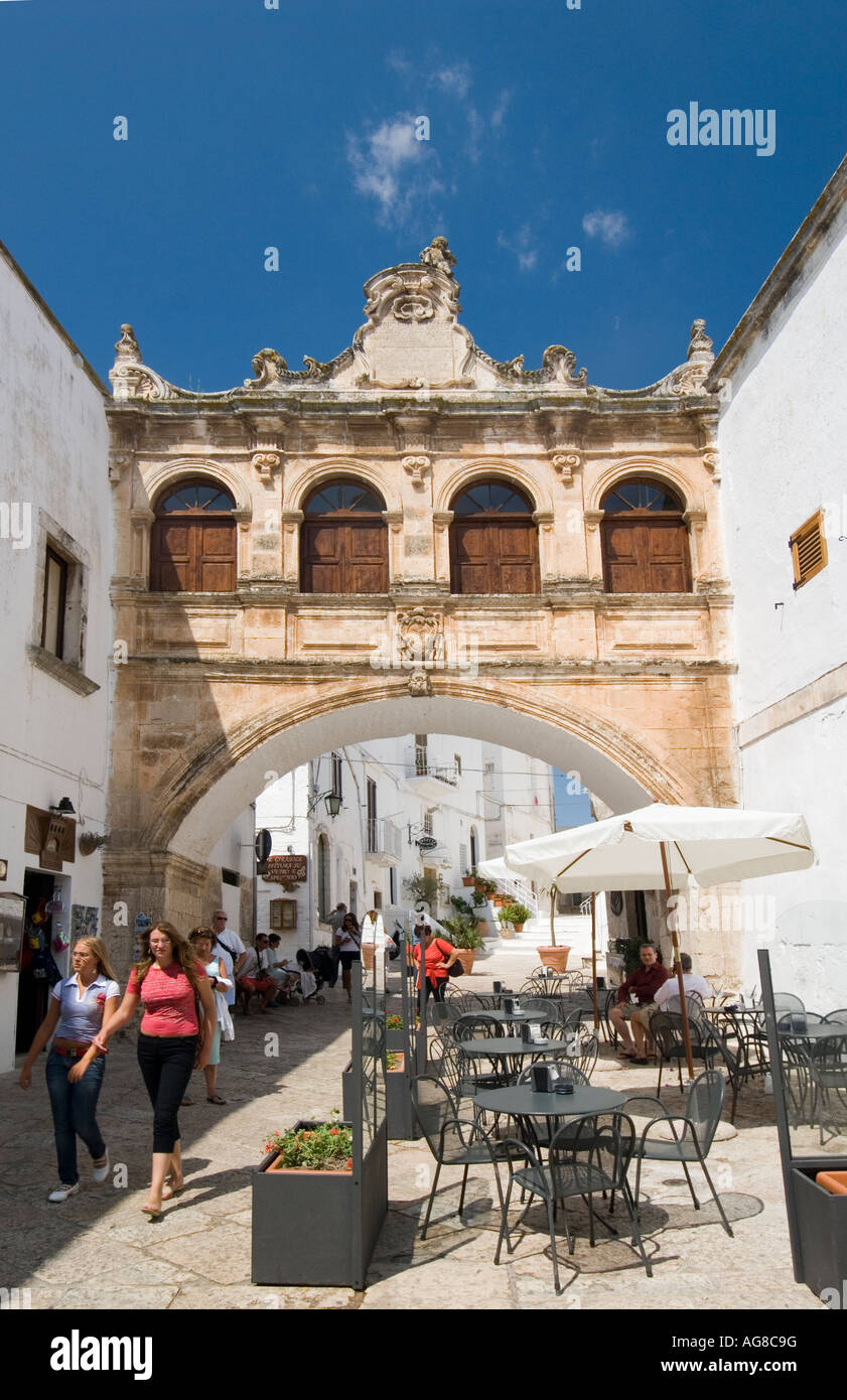 The white city of Ostuni Puglia Italy Stock Photo