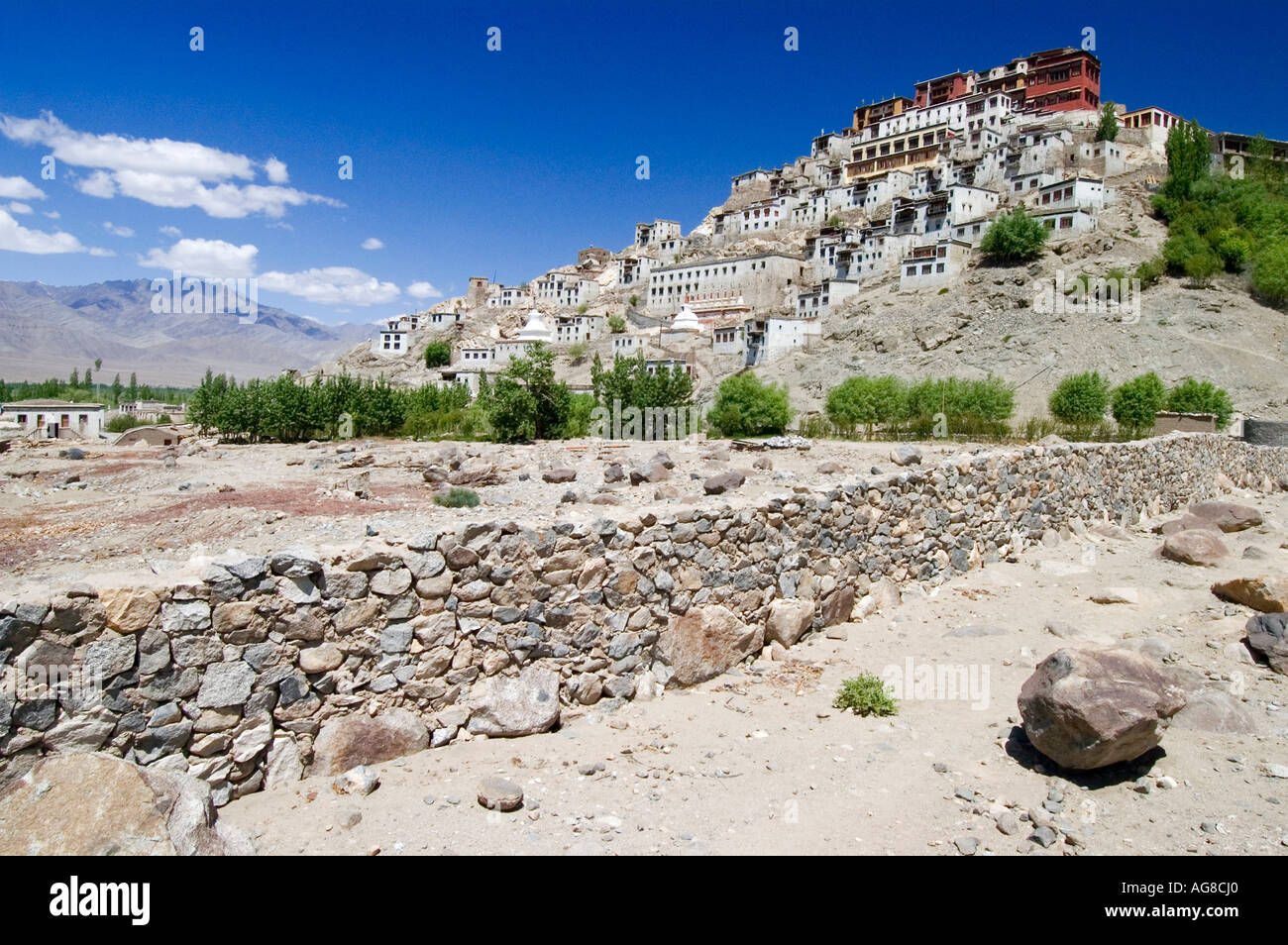 Thikse, Thiksey, Thiksay monastery in Ladakh, Indus valley, Jammu and Kashmir, India Stock Photo