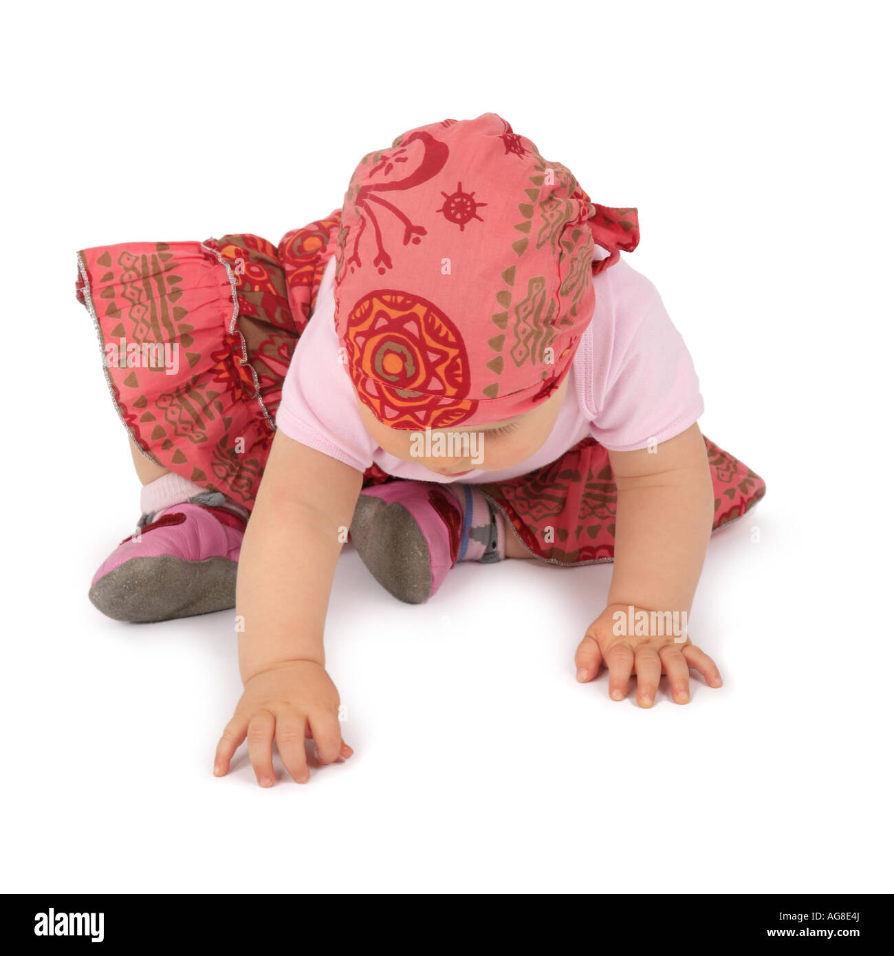 baby crawling Stock Photo