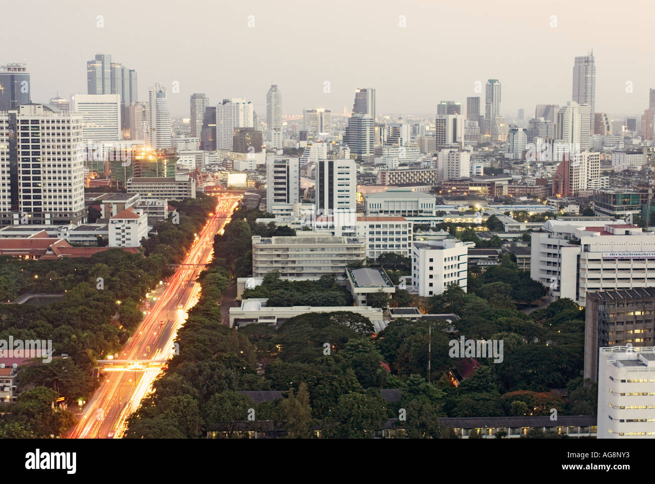 Thailand Bangkok City Skyline Aerial View Stock Photo - Alamy