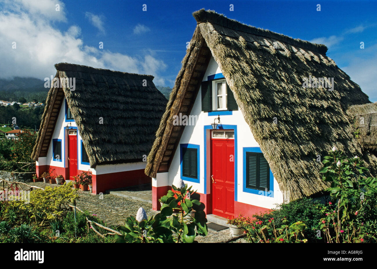 Casas de Colmo in Santana Madeira island Portugal Europe Stock Photo - Alamy