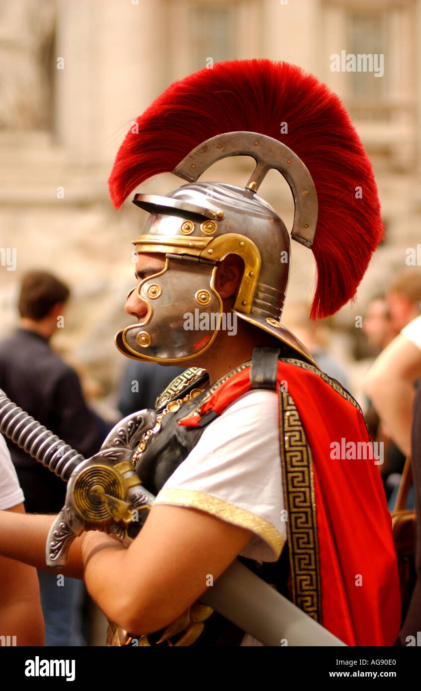 Rome, Man In Gladiator Costume Stock Photo