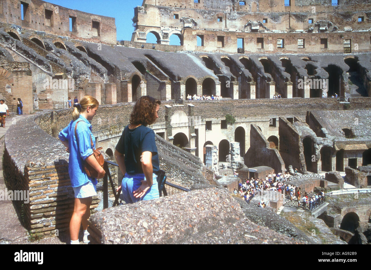 roman amphitheatre coliseum city of rome italy Stock Photo
