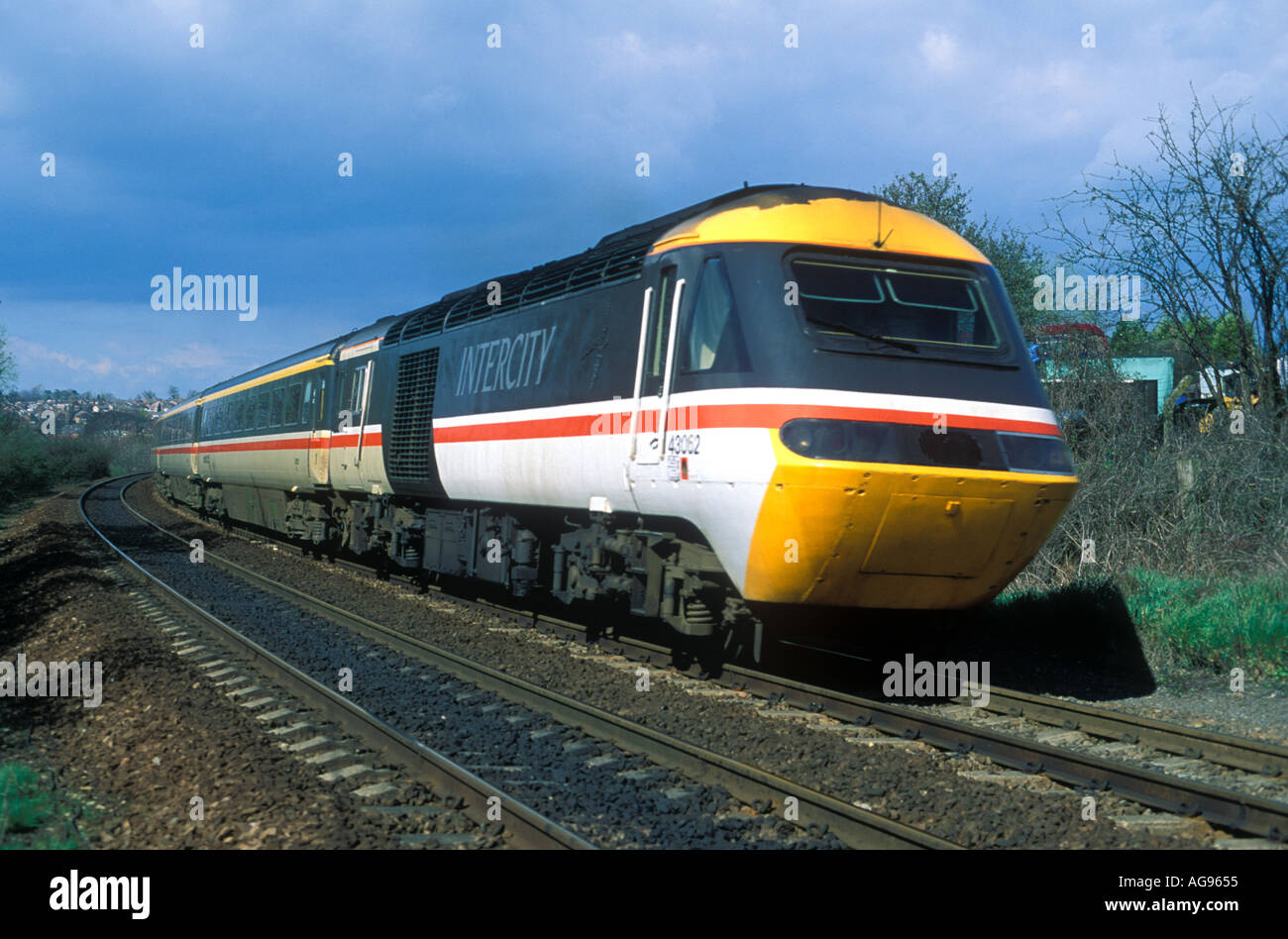 British Rail Intercity 125 HST Train Leicestershire England Stock Photo