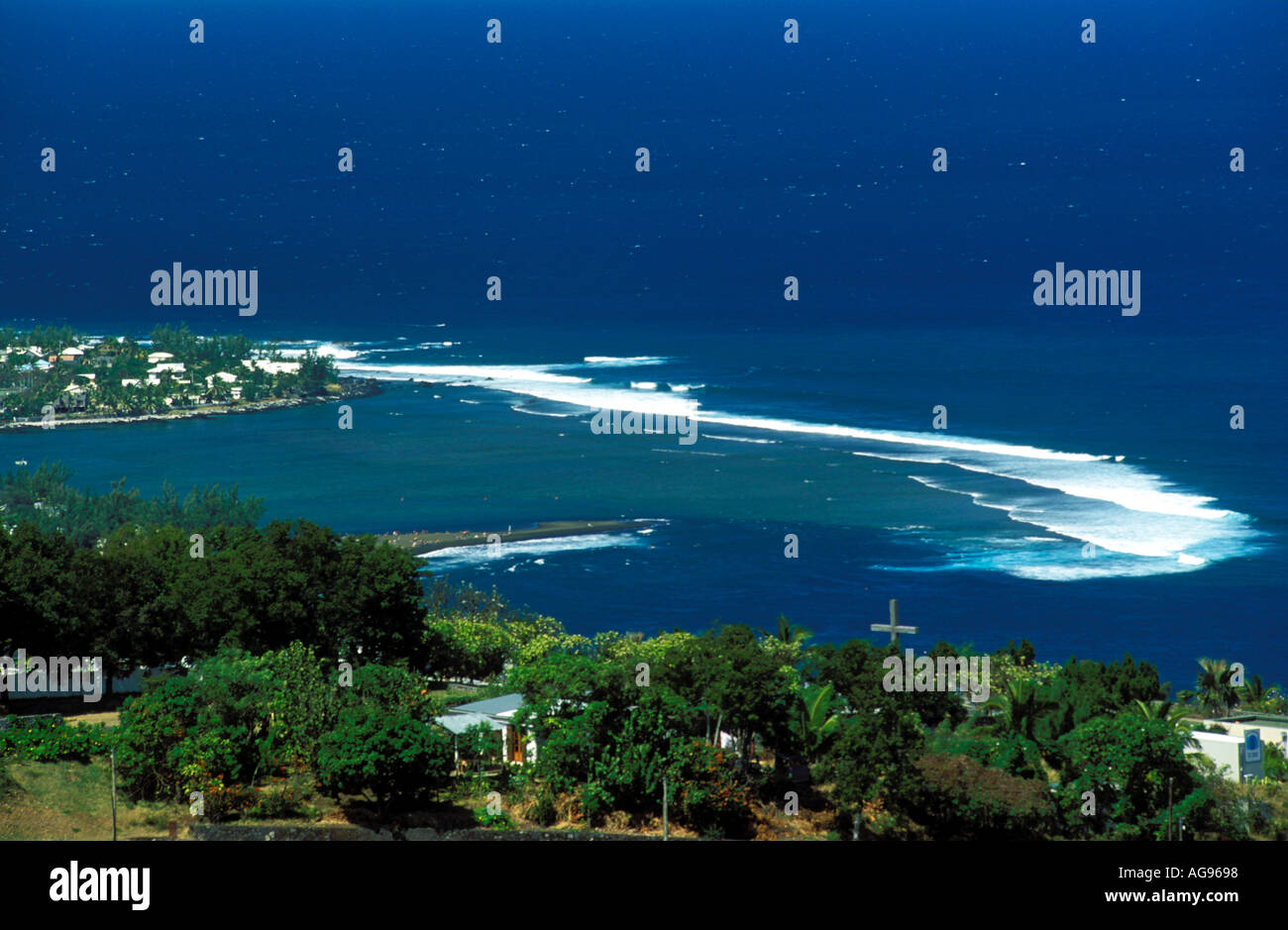 Aerial View of Etang Sale Reunion Island Stock Photo Alamy