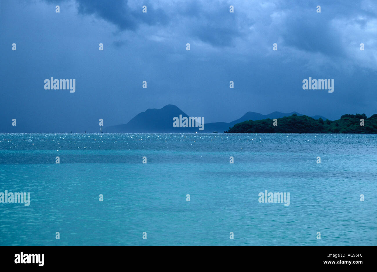 Martinique Travel Landscape Stock Photo