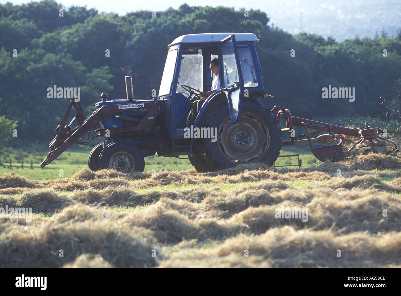 Farmer driving Tractor Wales UK 37598SB Stock Photo Alamy