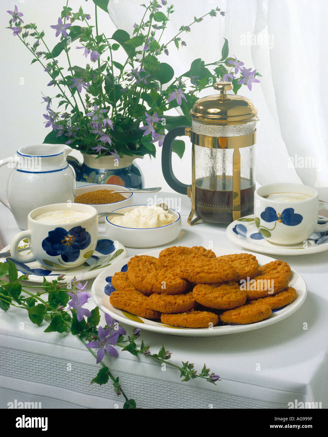 Coffee and biscuits Stock Photo