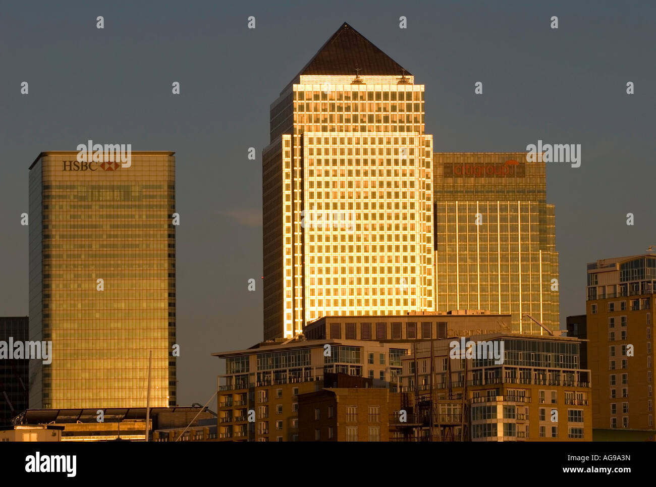 Canary Wharf Skyscrapers - Docklands - London Stock Photo - Alamy