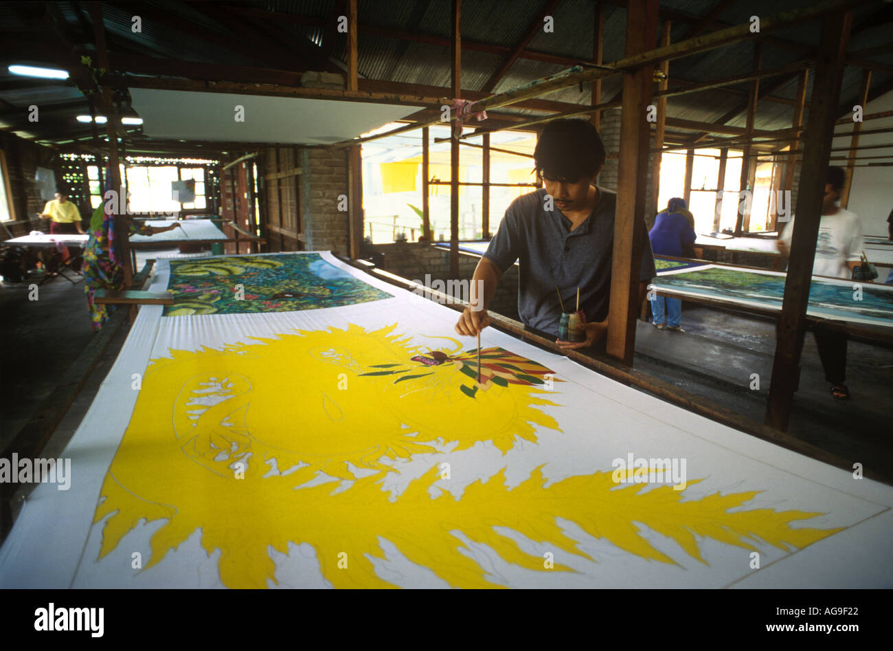 Batik making in Malaysia Stock Photo - Alamy
