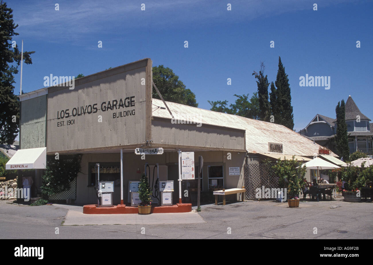 California Los Olivos art gallery and shops located in former gas