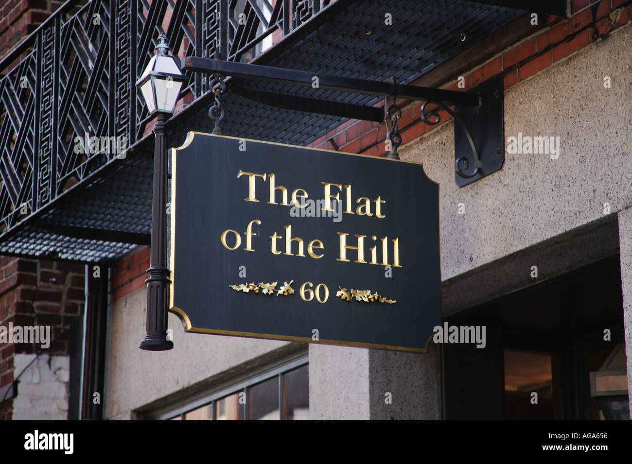 Unique signs on Beacon Hill graphically show type of business Home