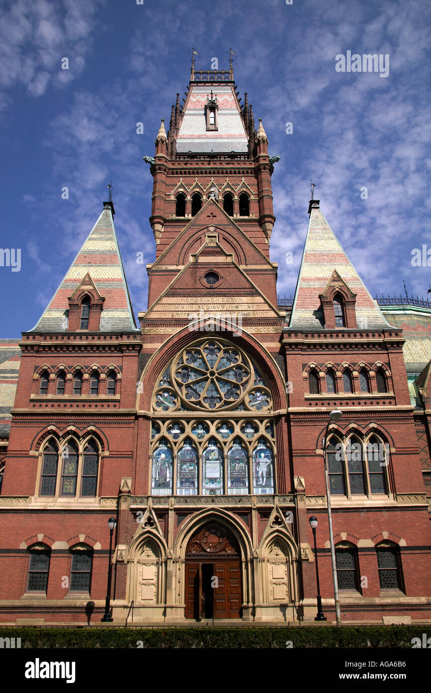Memorial Hall and Sanders Theater Harvard University Cambridge MA Stock