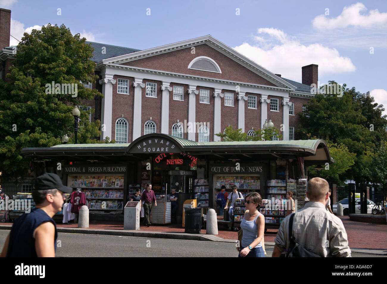 News Stand Harvard Square across from Harvard University Cambridge MA Stock Photo