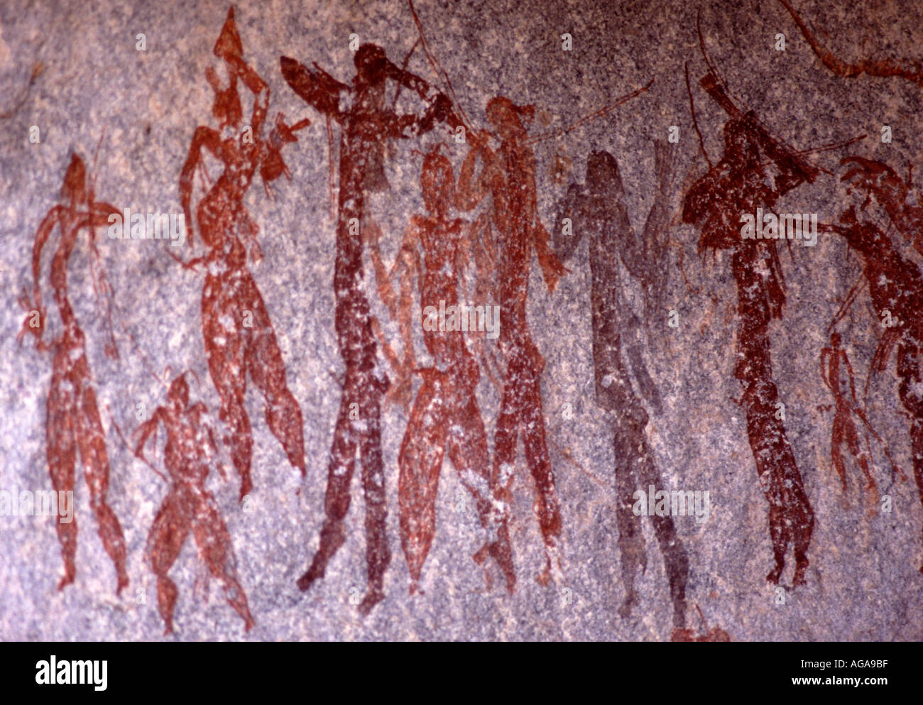 Rock art Bushman painting Zimbabwe Stock Photo Alamy