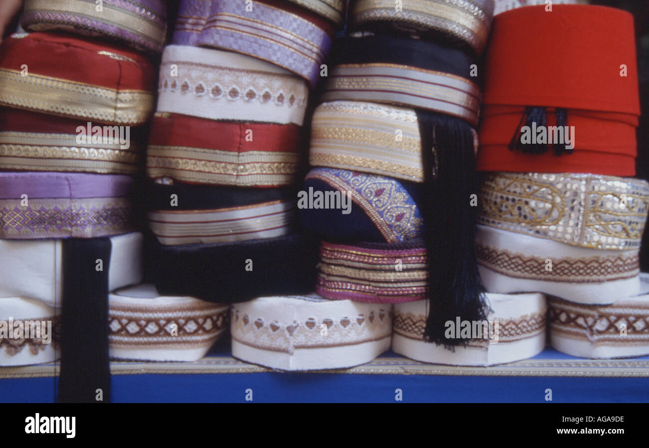 Tunisia Traditional hats Stock Photo