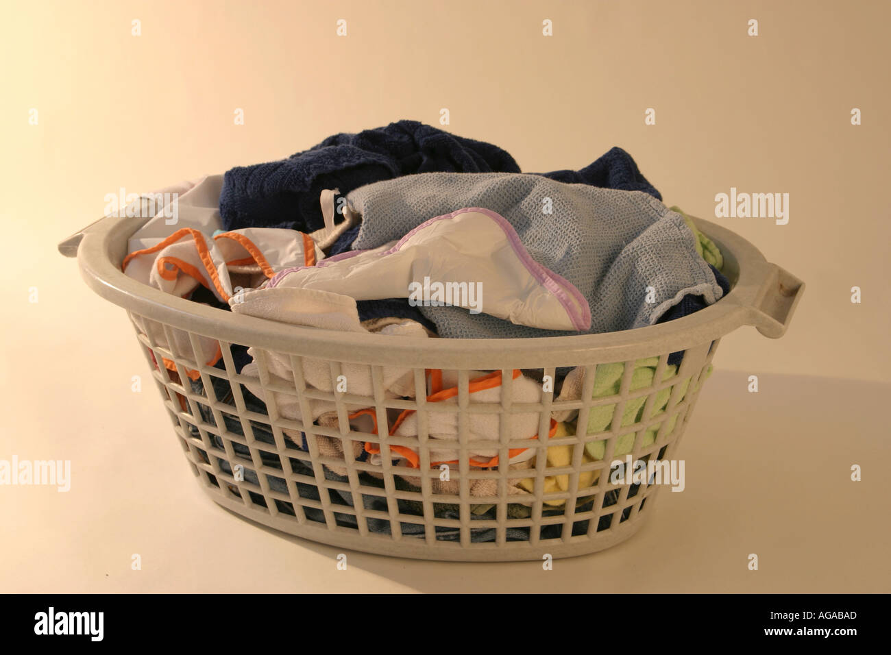 basket of laundry Stock Photo Alamy