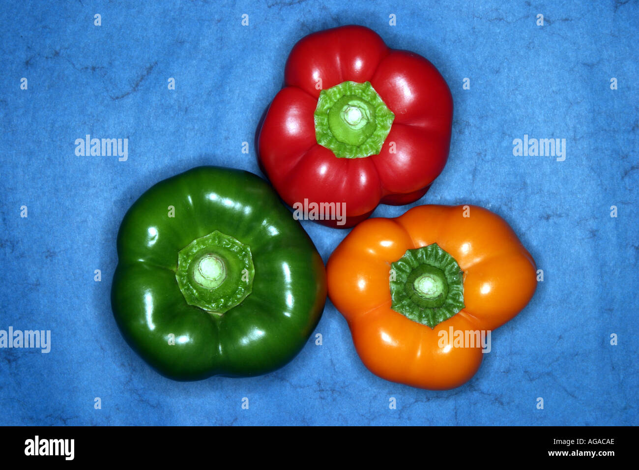 Red yellow and green peppers Stock Photo Alamy