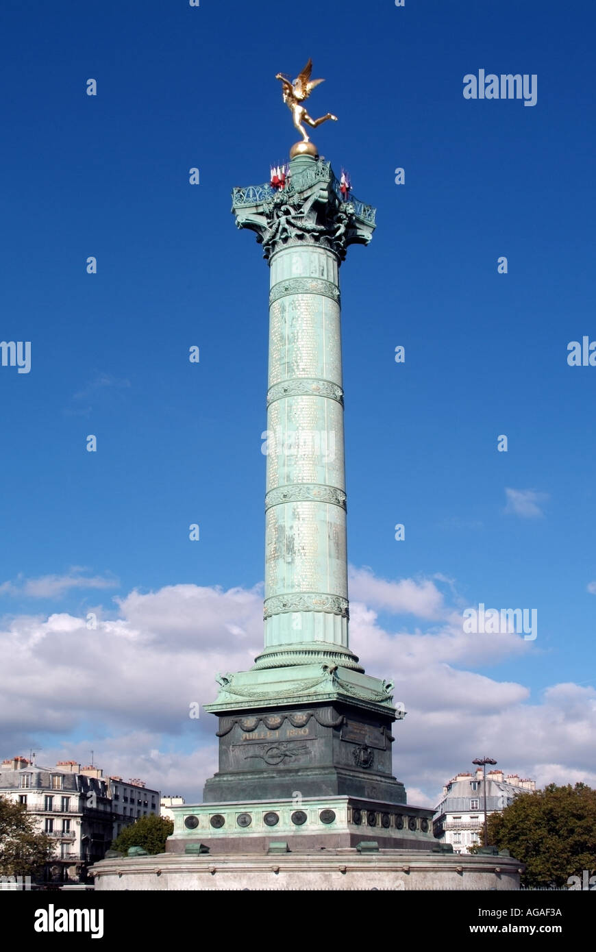 Paris The Place de la Bastille July Column Spirit of Liberty ...