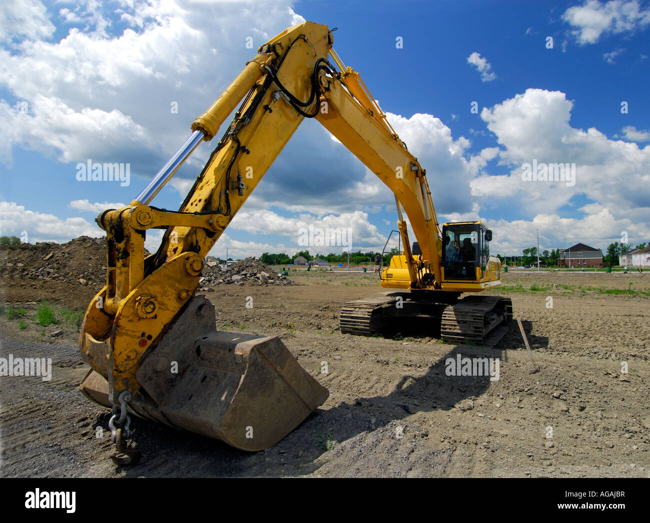 Construction Front End Loader Stock Photo