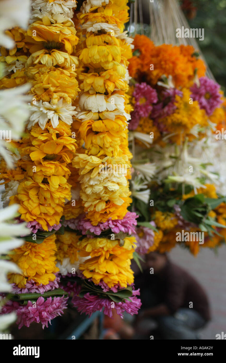 Garlands of flowers Stock Photo Alamy