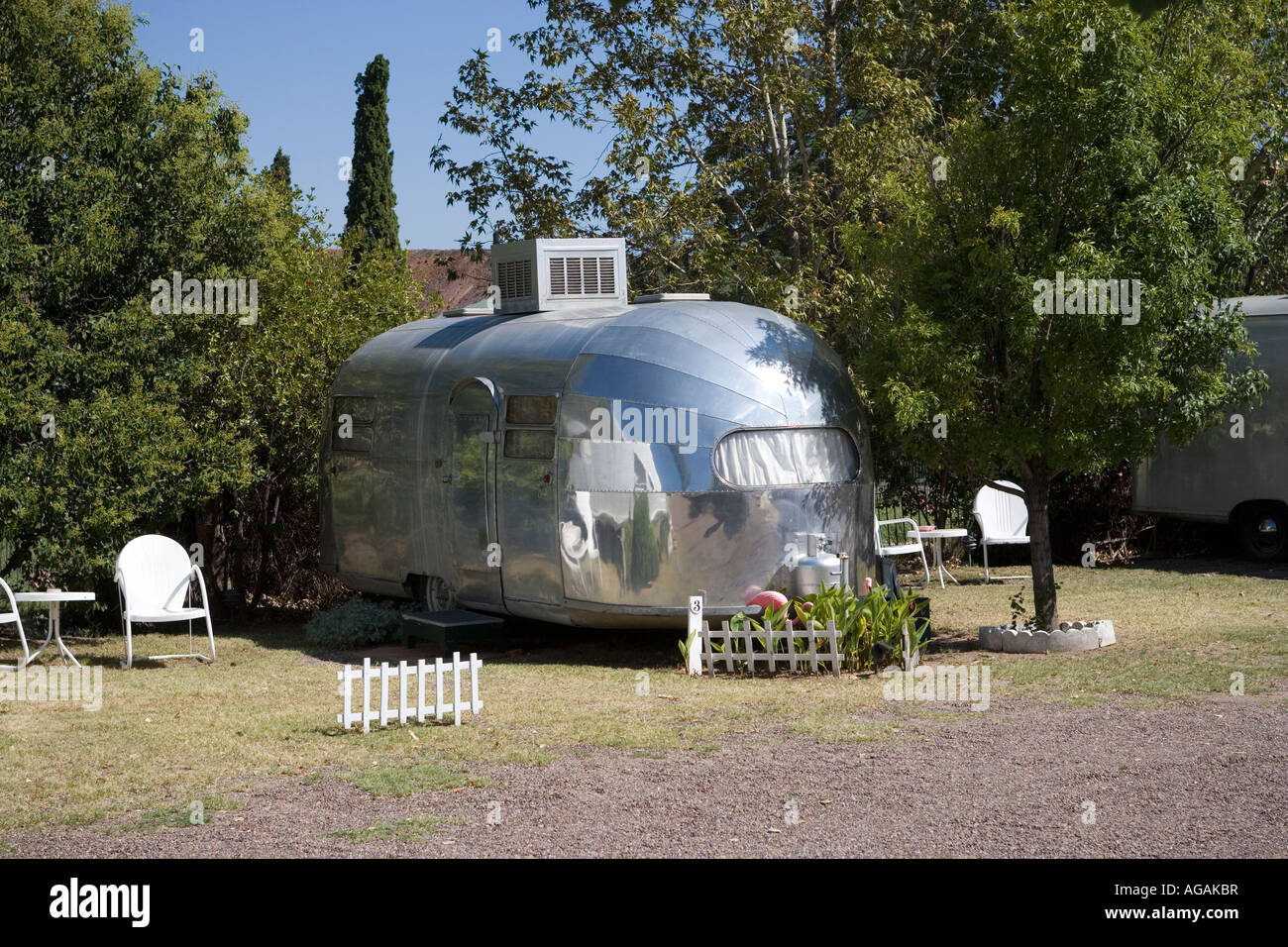 Airstream Trailer Shady Dell RV Park Bisbee Arizona Stock Photo Alamy