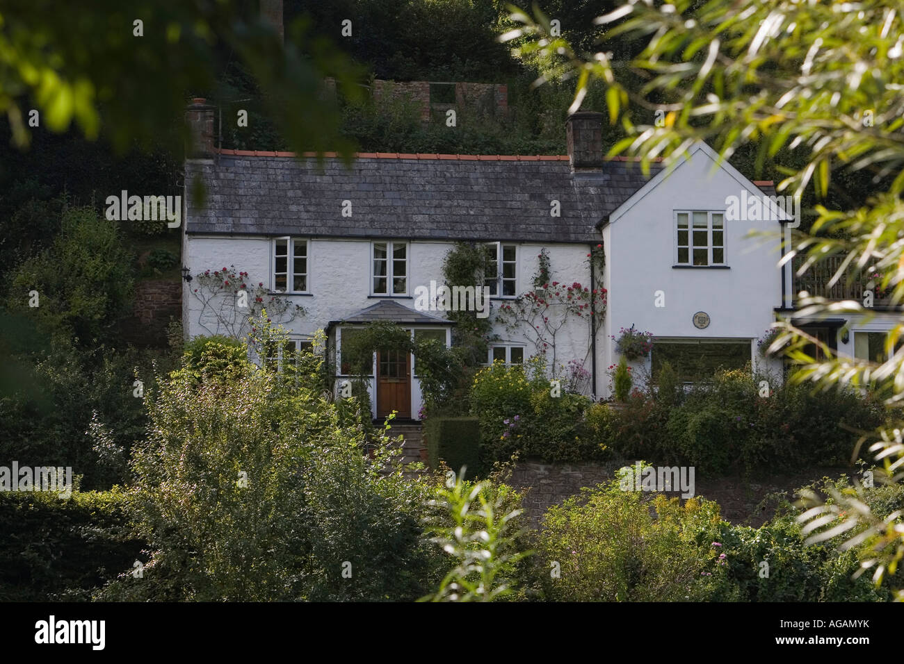 House on the banks of the River Wye near Symonds Yat West Herefordshire