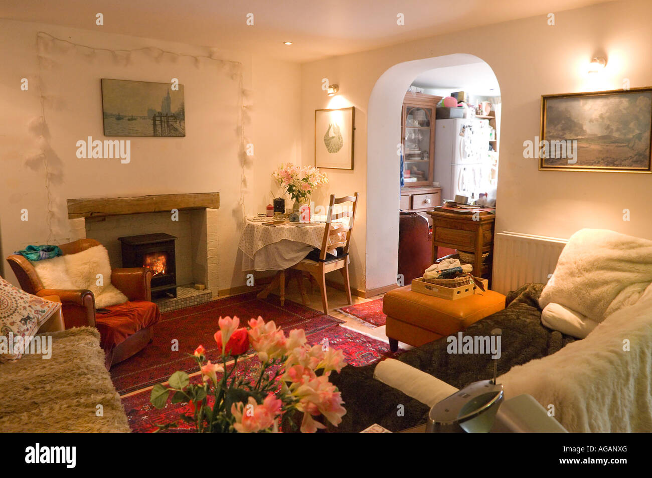 Interior of three bedroom flat Stock Photo - Alamy