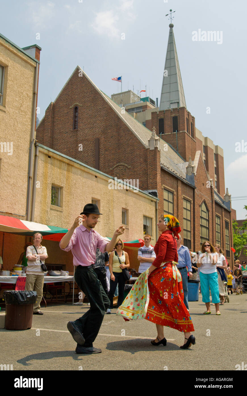 Hungarian musicians dancers at the annual Hungarian Festival in New