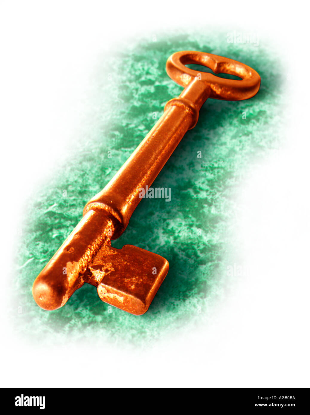 Gold Skeleton Key Stock Photo Alamy