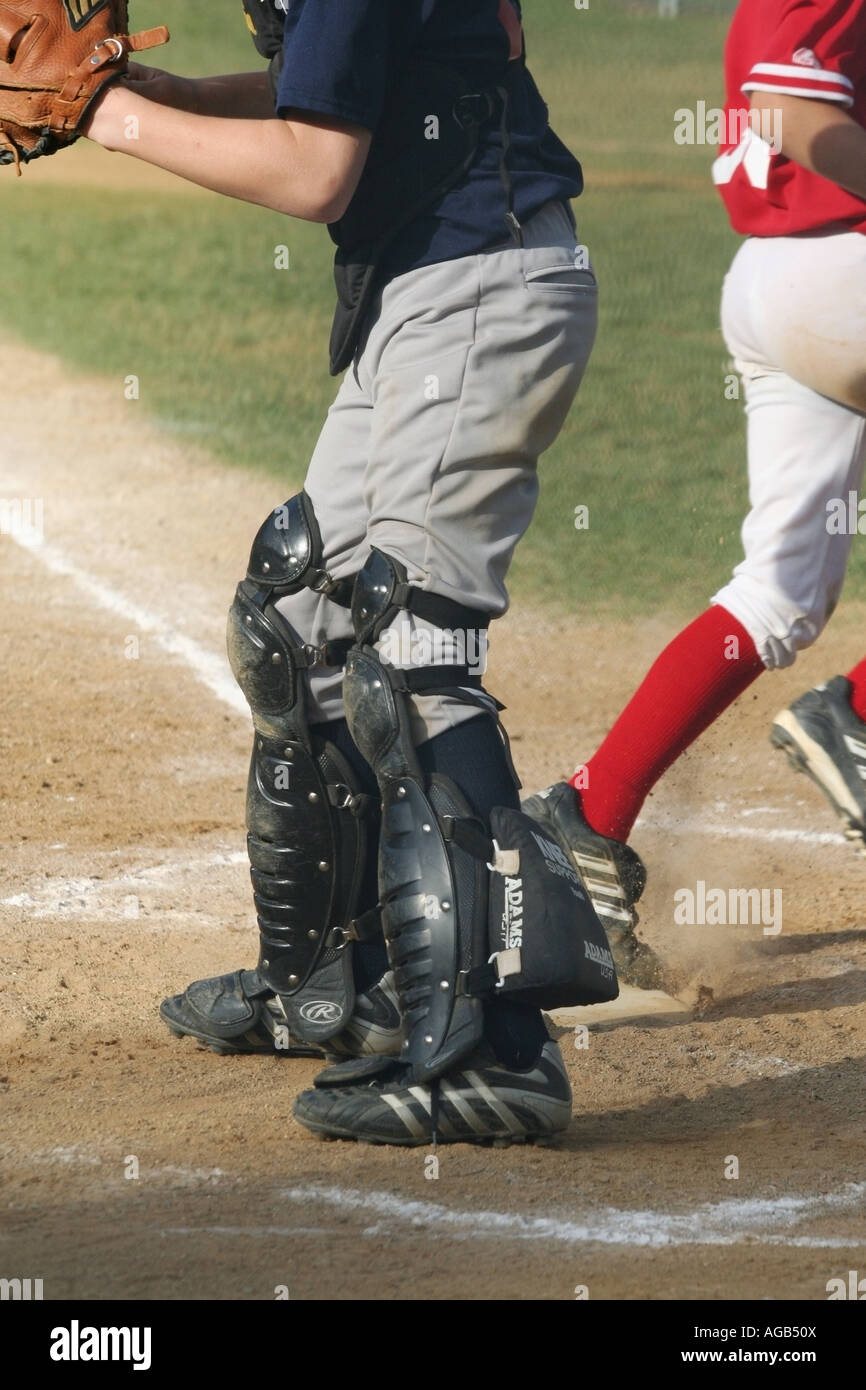 little league baseball homerun Stock Photo Alamy