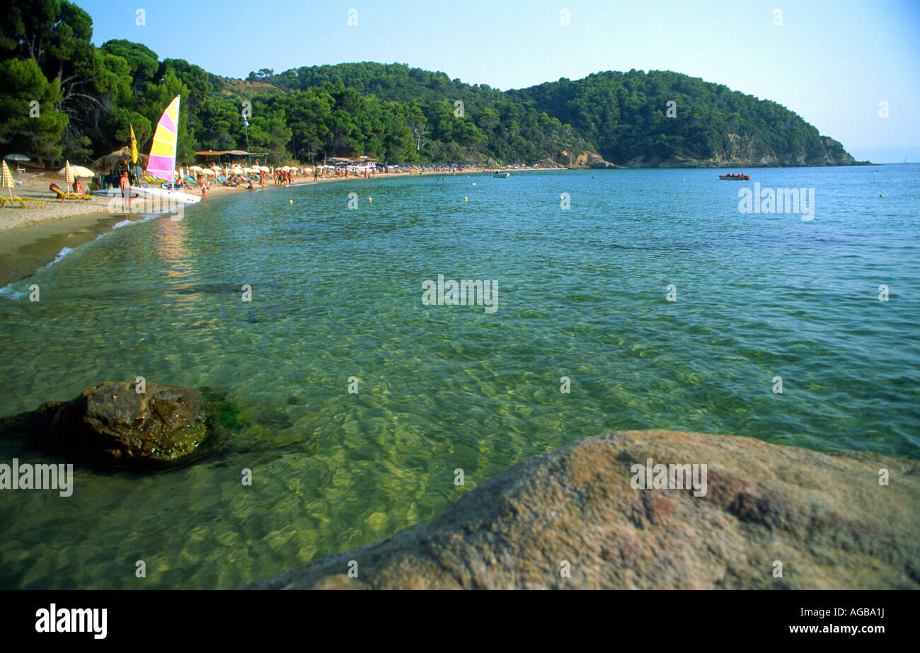 Banana Beach Skiathos Greece Stock Photo 14156141 Alamy