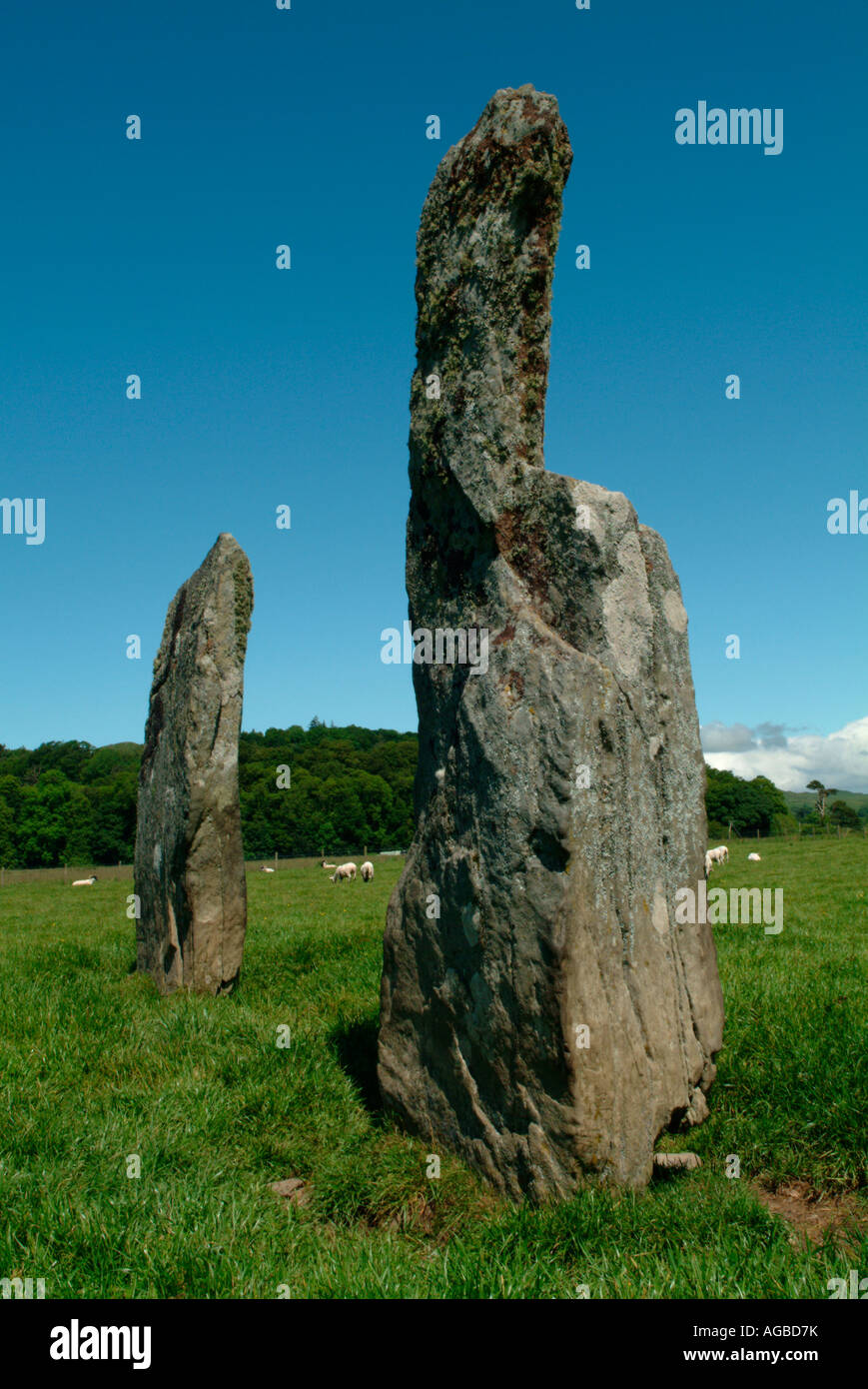 The Nether Largie standing stones, Kilmartin Stock Photo