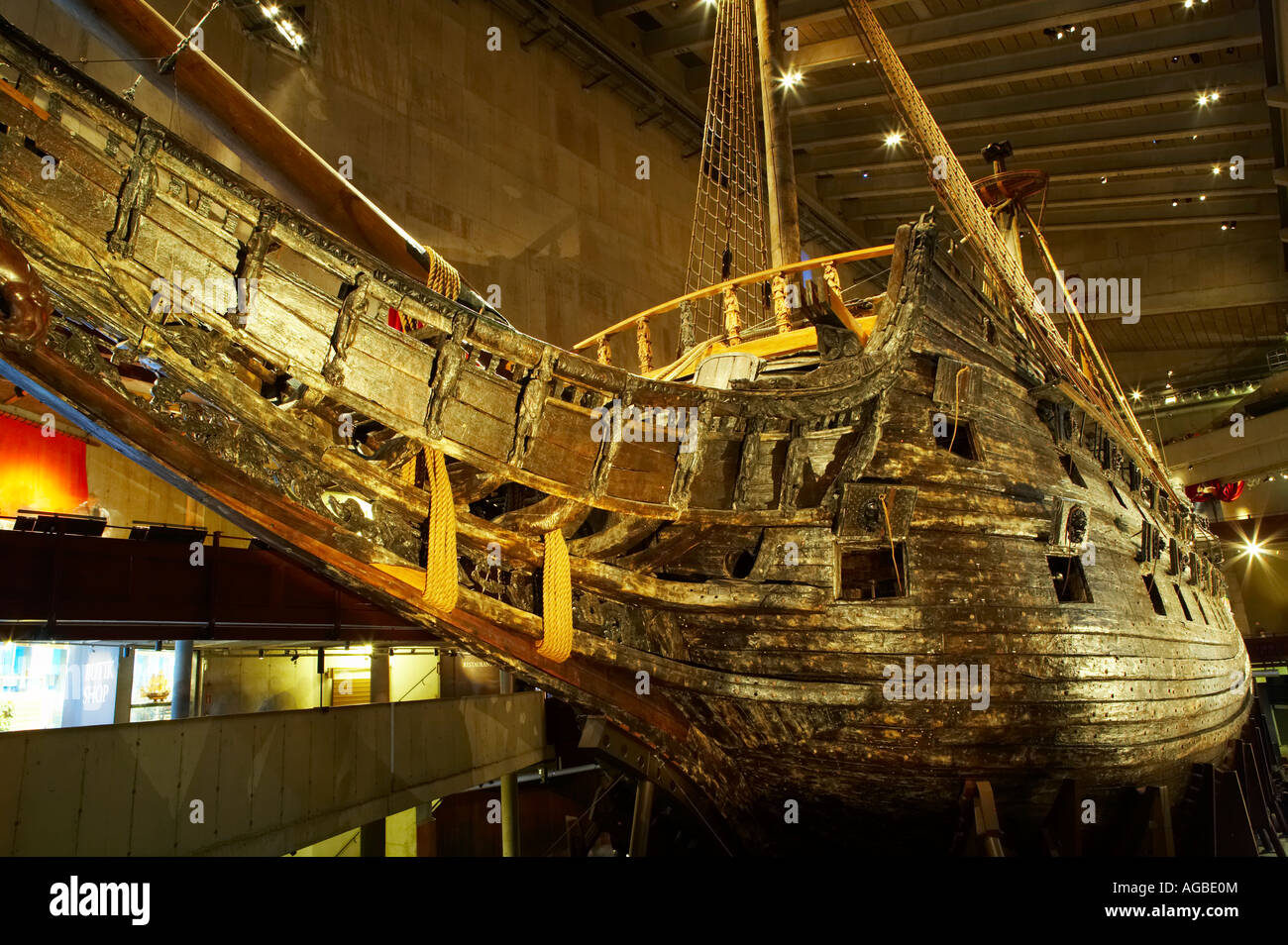 Vasa Warship in Museum Display, Stockholm, Sweden Stock Photo