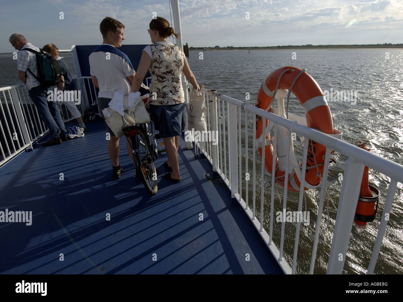 Denmark the car ferry between Esbjerg and Fano Stock Photo Alamy