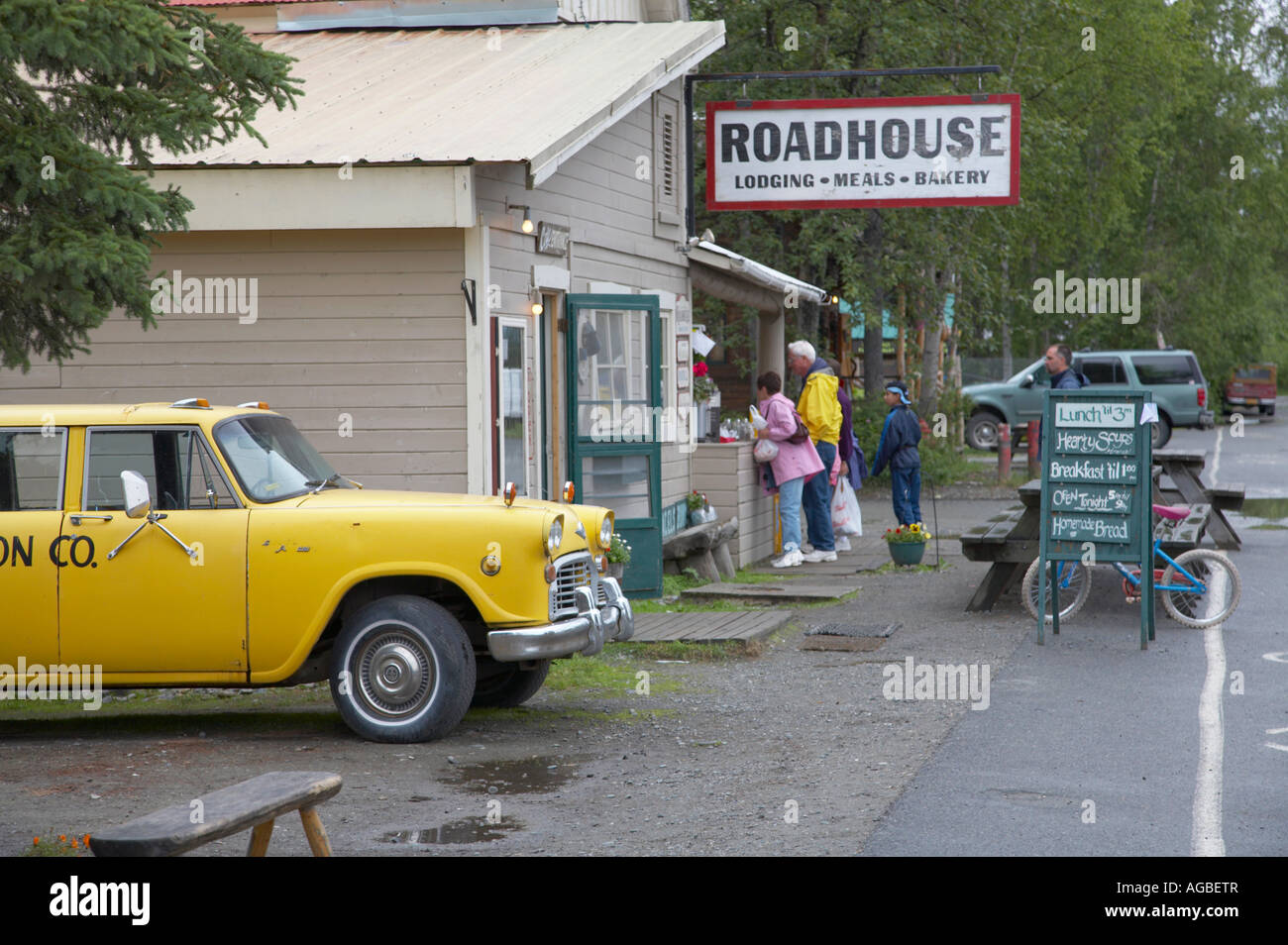 Historic downtown Talkeetna Alaska Stock Photo Alamy