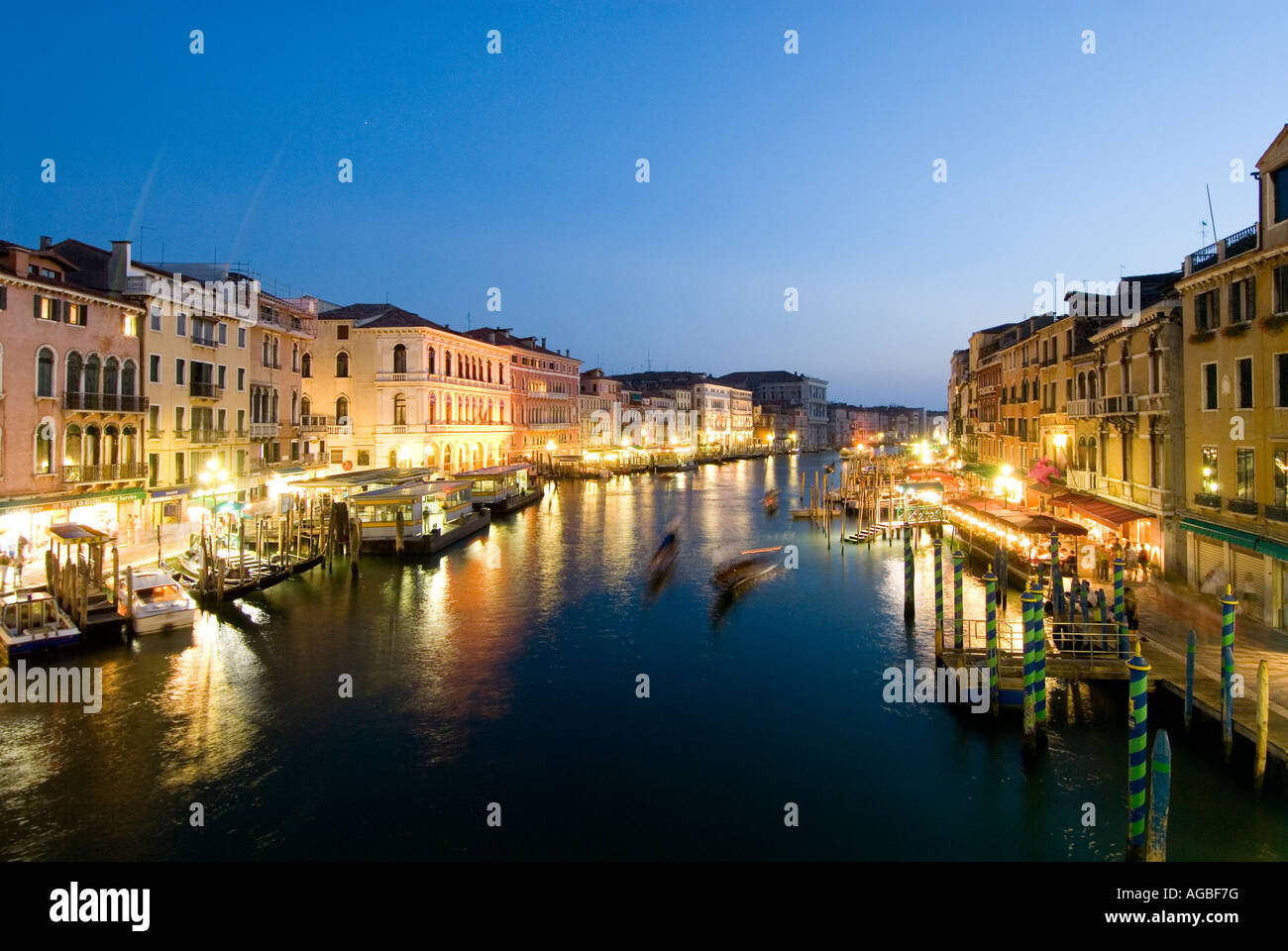 Grand Canal at sunset Venice Italy Stock Photo - Alamy