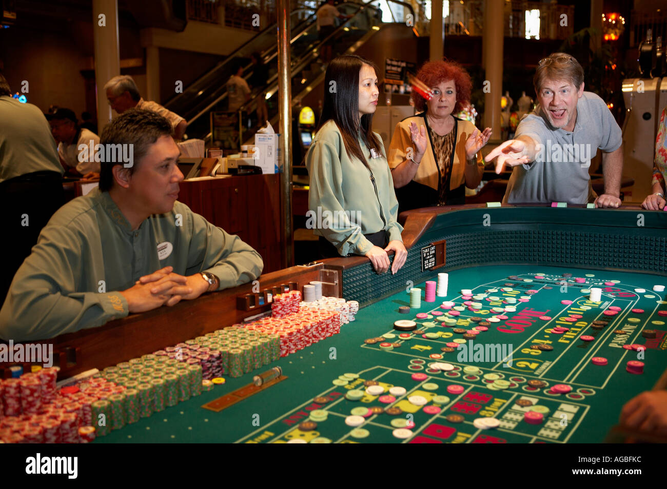 Craps table Las Vegas Nevada MODEL RELEASED Stock Photo Alamy
