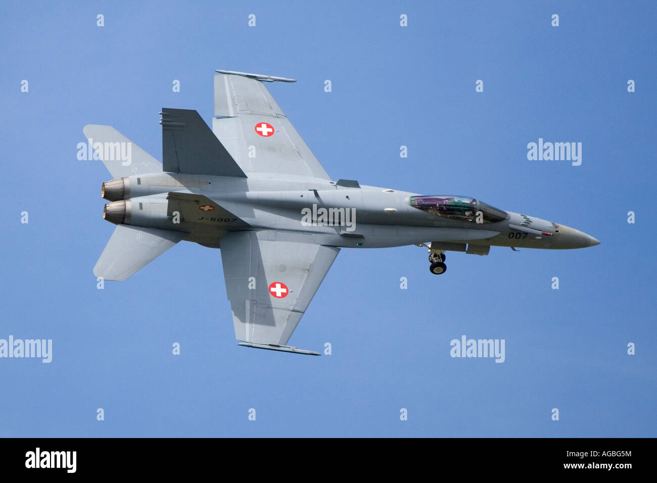 Swiss Air Force F18 FA18 Super Hornet airplane Stock Photo - Alamy