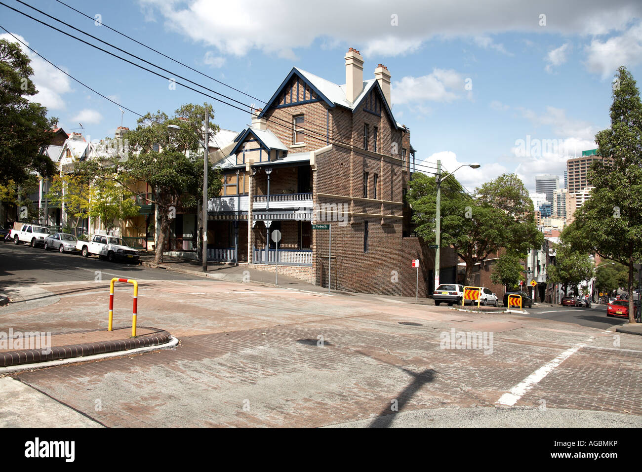 Houses in suburb of Darlinghurst Sydney New South Wales NSW Australia Stock Photo