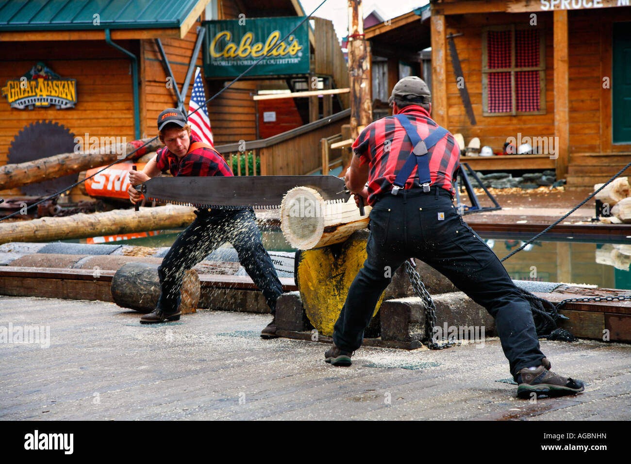 The Great Alaskan Lumberjack Show Ketchikan Alaska Stock Photo Alamy