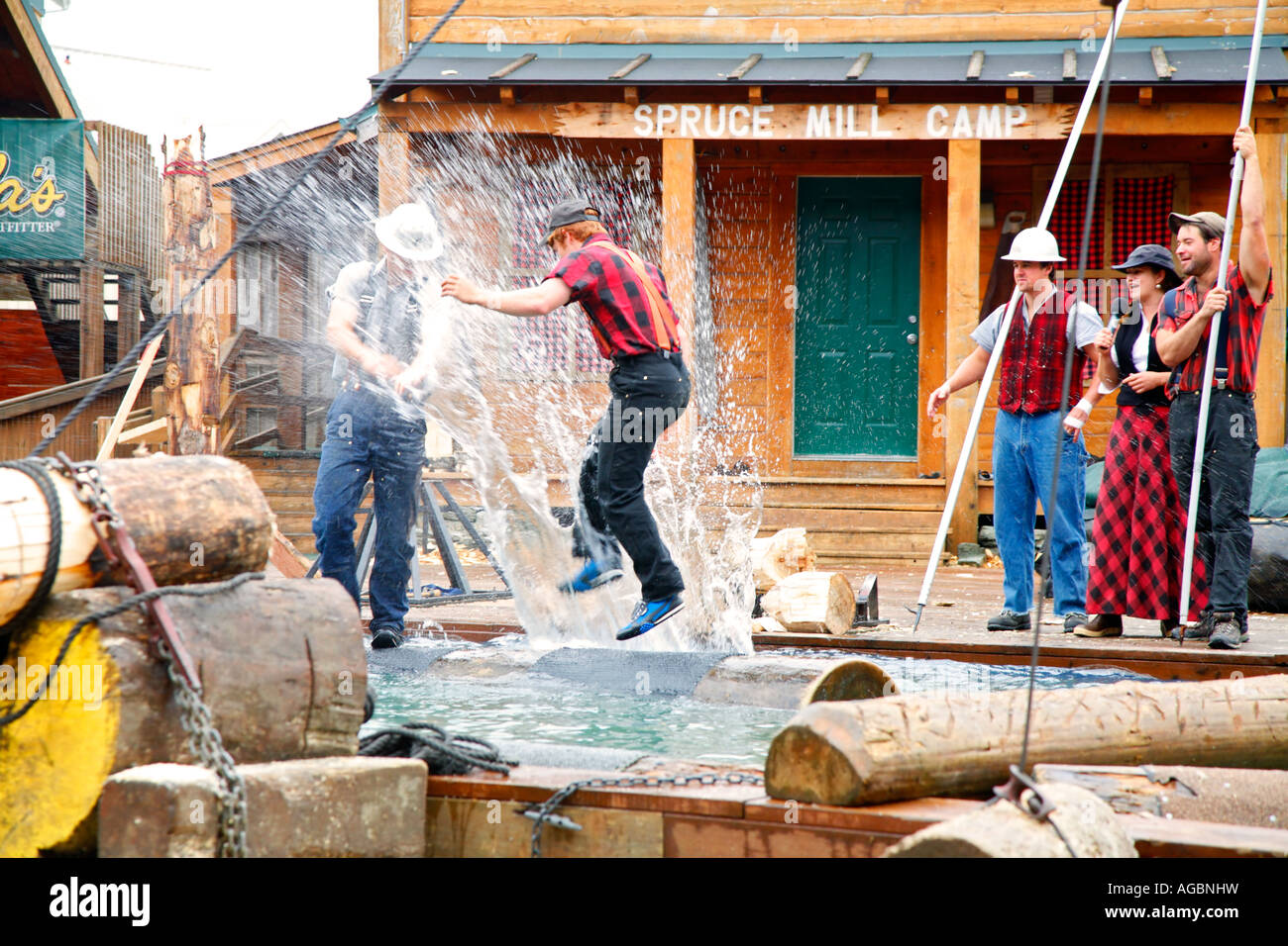 The Great Alaskan Lumberjack Show Ketchikan Alaska Stock Photo - Alamy